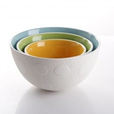 Maia Ming Designs 3 Piece Stoneware Nesting Bowl Set MMIN1017